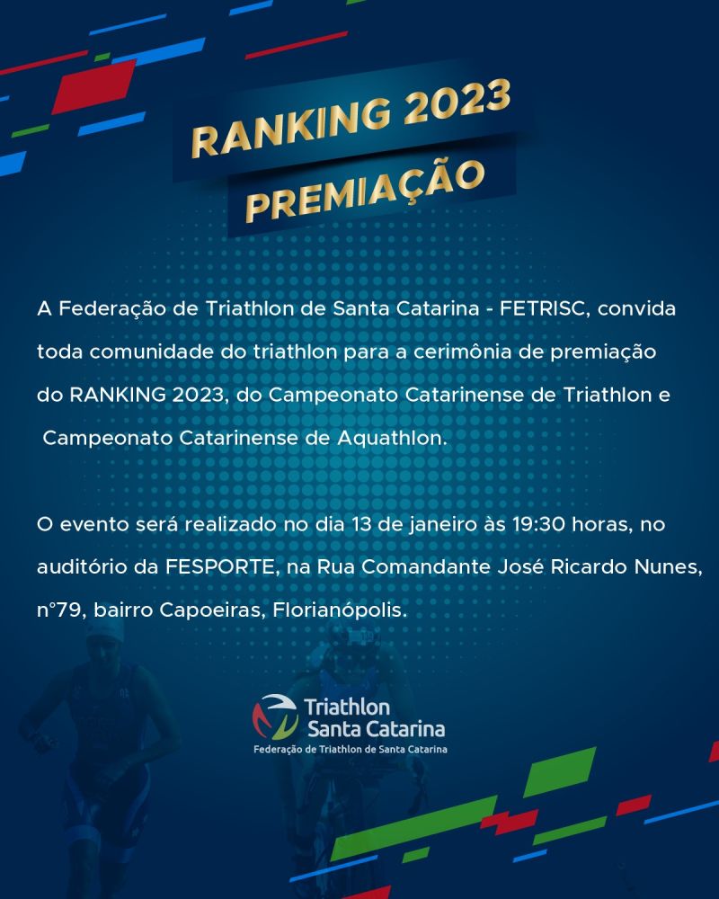 Premiação Ranking Campeonatos  2023